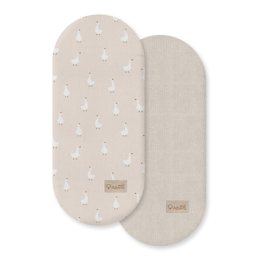 Cotton Color Pack 2 bajeras capazo algodón satinado y muselina